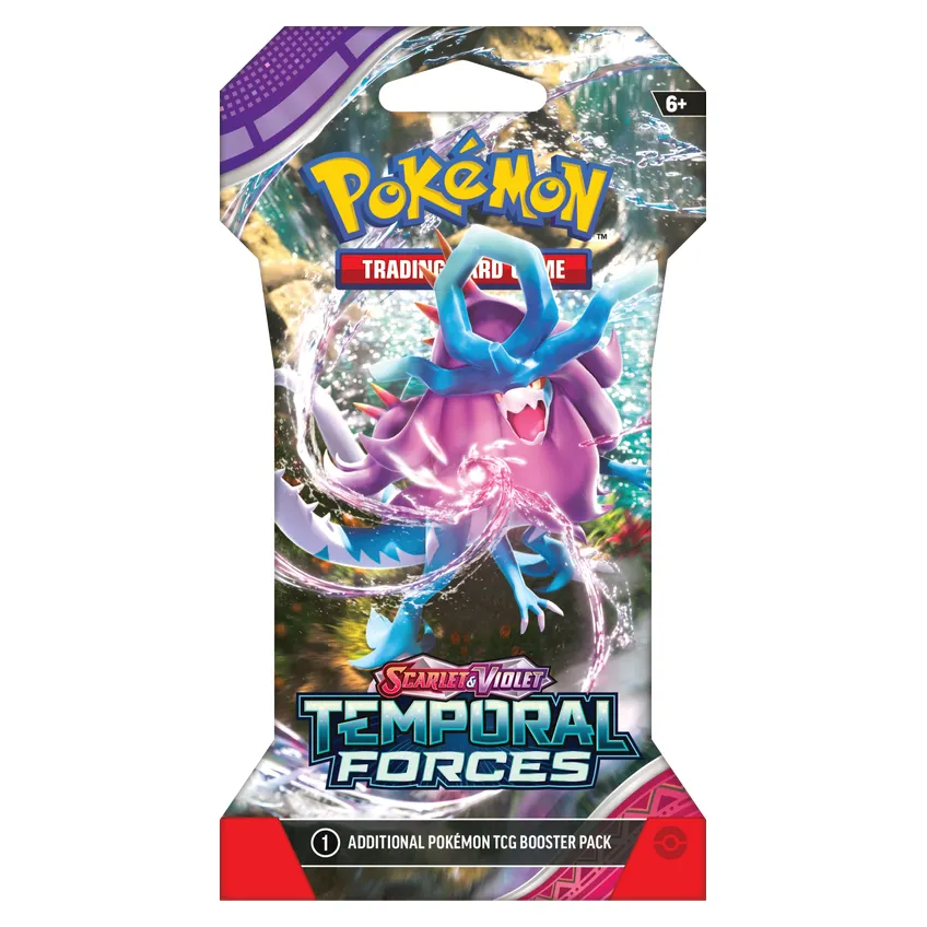 Sleeved Pokemon SV5 Temporal Forces Pack