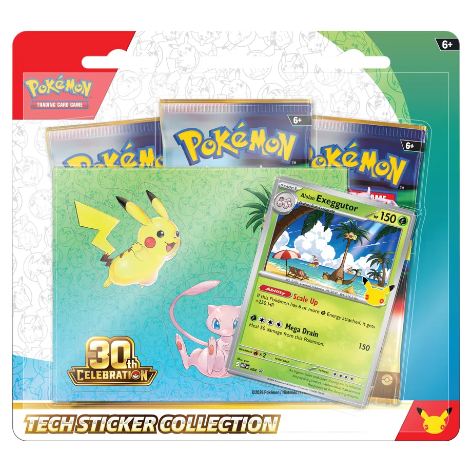 Pokémon 30TH Celebration Tech Sticker Collection